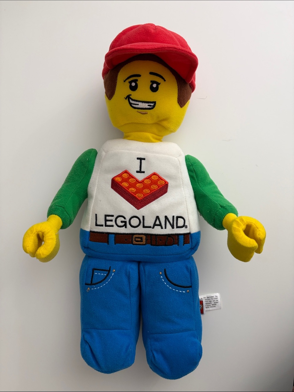 15” I Heart LEGOLAND Plush Lego Minifigure Plush Stuffed Animal Toy